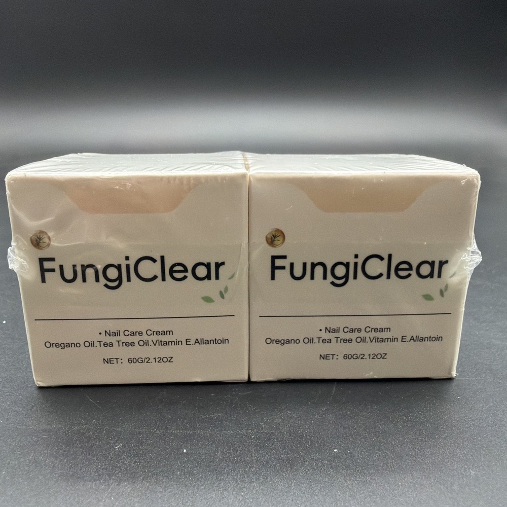 2-Pack FungiClear Nail Care Cream 60g (2.12oz) Tea Tree & Oregano Oil Exp 2029